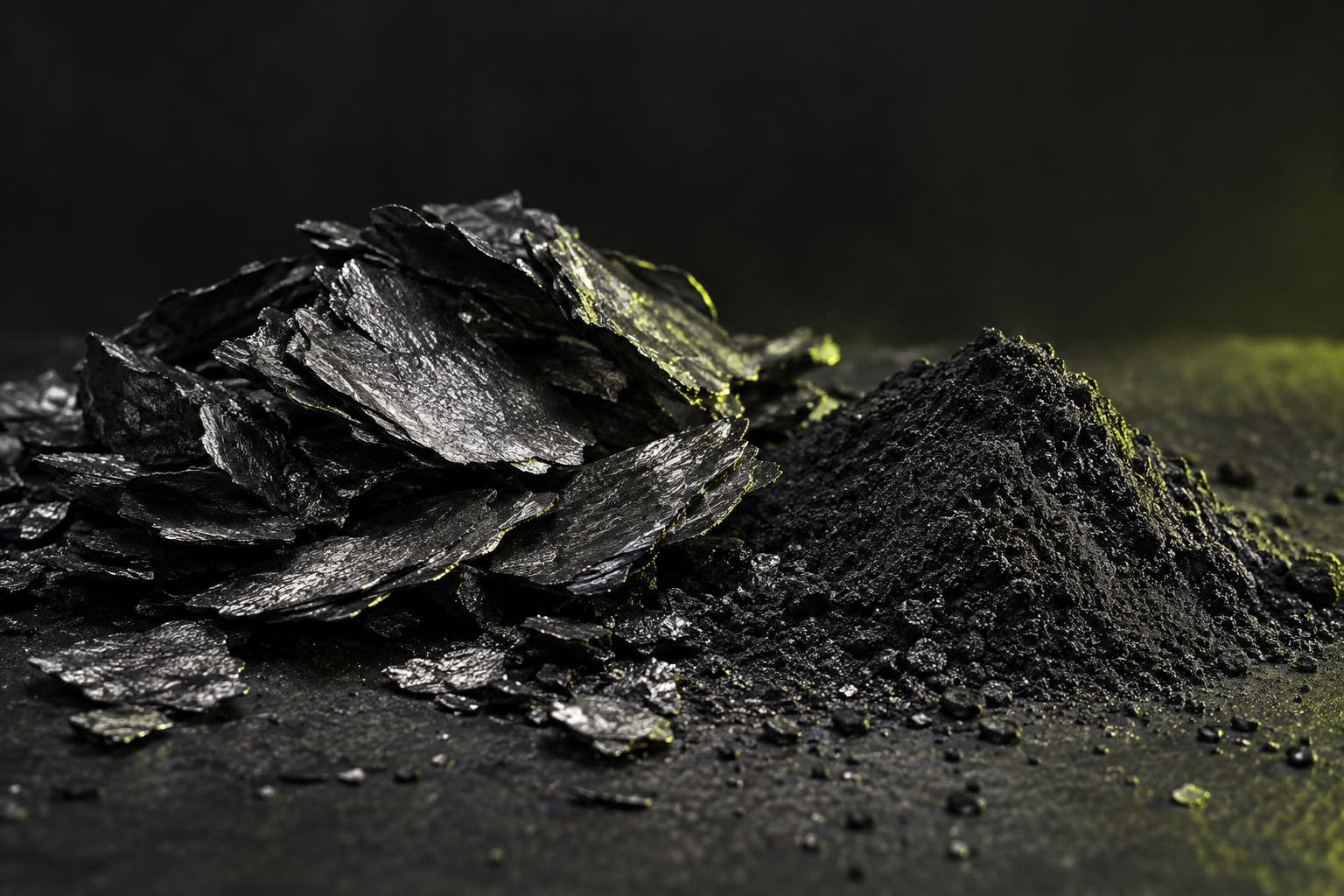 Illustrative graphite flakes and powder for the RE+GRAPHIX concept